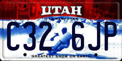 UT license plate C326JP