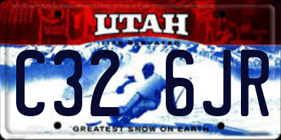 UT license plate C326JR