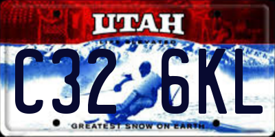 UT license plate C326KL