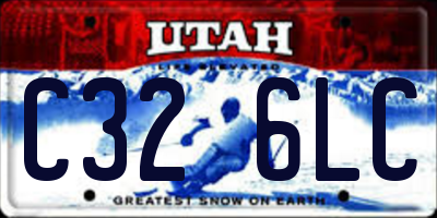 UT license plate C326LC