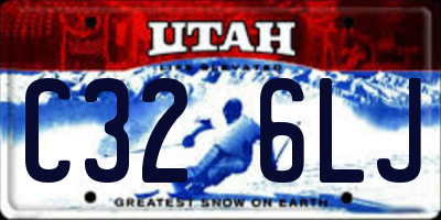 UT license plate C326LJ