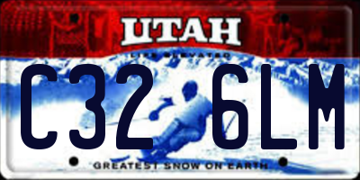 UT license plate C326LM