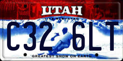 UT license plate C326LT