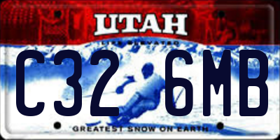 UT license plate C326MB