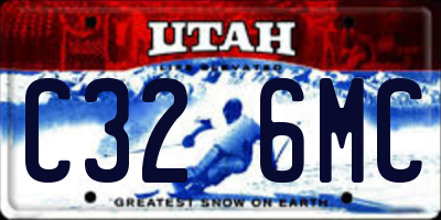 UT license plate C326MC