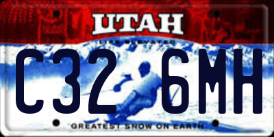UT license plate C326MH