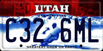 UT license plate C326ML