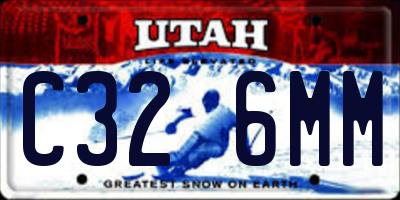 UT license plate C326MM