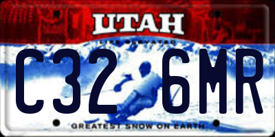 UT license plate C326MR