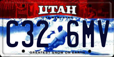 UT license plate C326MV