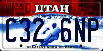 UT license plate C326NP