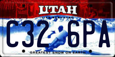 UT license plate C326PA