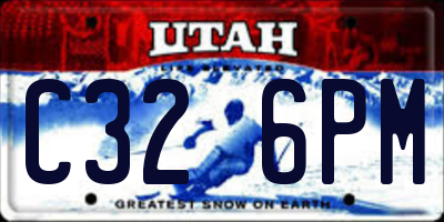 UT license plate C326PM