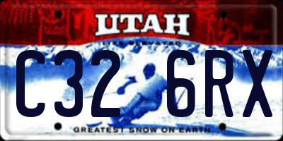 UT license plate C326RX