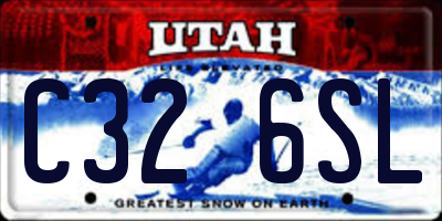 UT license plate C326SL