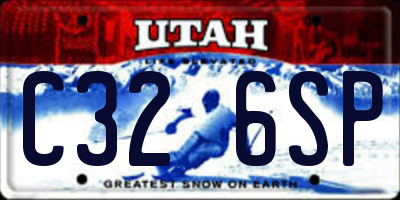 UT license plate C326SP