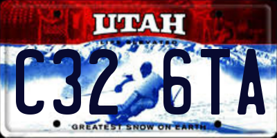 UT license plate C326TA
