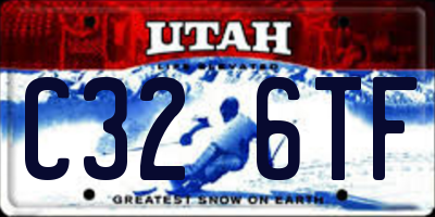 UT license plate C326TF