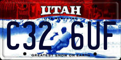 UT license plate C326UF
