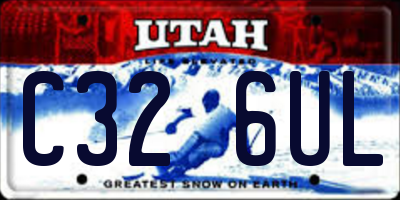 UT license plate C326UL