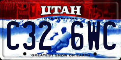 UT license plate C326WC