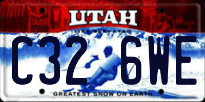 UT license plate C326WE