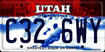 UT license plate C326WY
