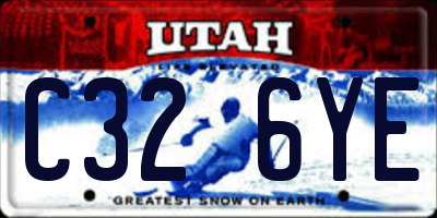 UT license plate C326YE