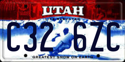 UT license plate C326ZC