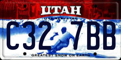 UT license plate C327BB