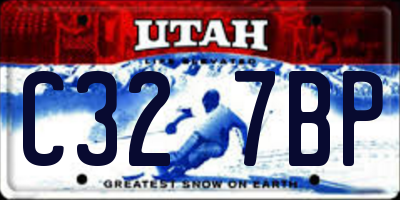 UT license plate C327BP
