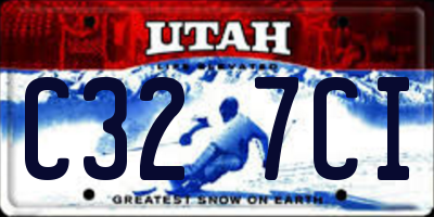 UT license plate C327CI