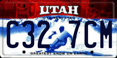 UT license plate C327CM