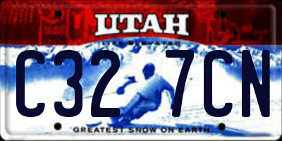 UT license plate C327CN