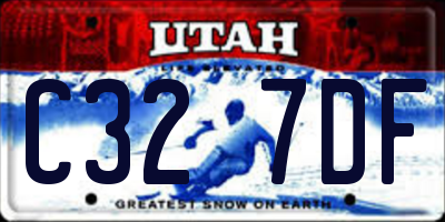 UT license plate C327DF