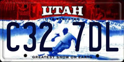 UT license plate C327DL