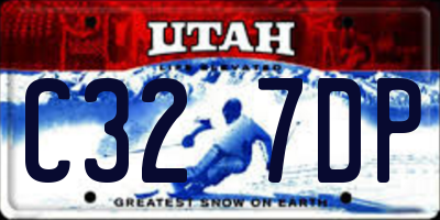 UT license plate C327DP