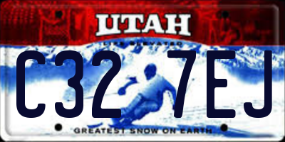 UT license plate C327EJ