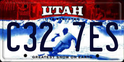 UT license plate C327ES