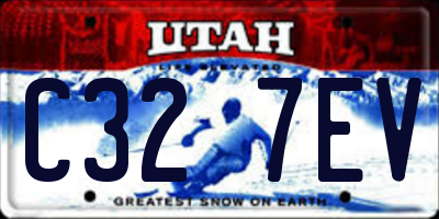 UT license plate C327EV
