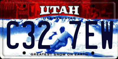 UT license plate C327EW