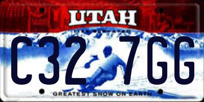 UT license plate C327GG