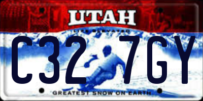 UT license plate C327GY