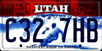 UT license plate C327HB