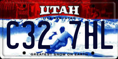 UT license plate C327HL
