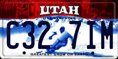 UT license plate C327IM