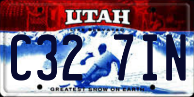 UT license plate C327IN
