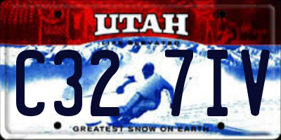 UT license plate C327IV