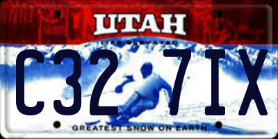 UT license plate C327IX