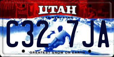 UT license plate C327JA